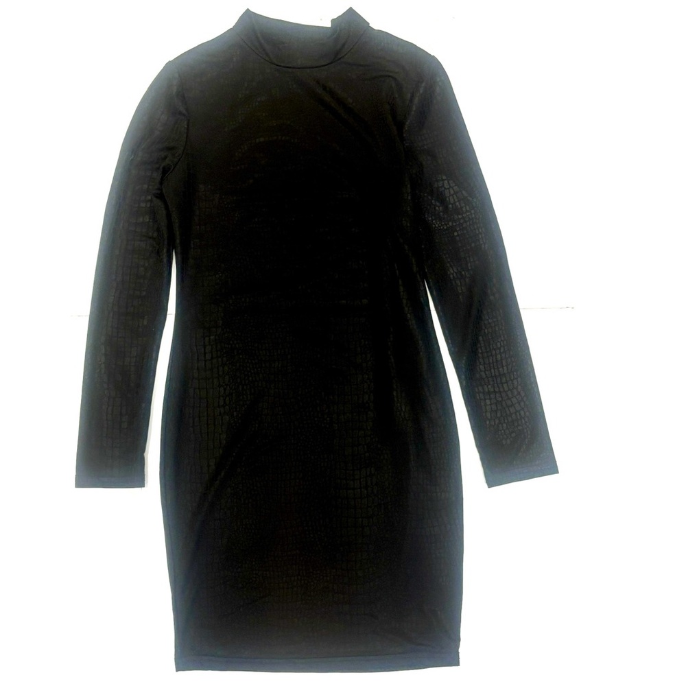 SHEIN Elegant Black Long Sleeve Kids Dress